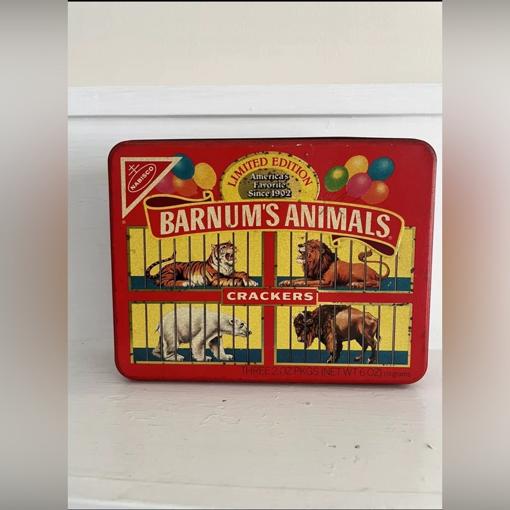 Vintage 1989 BARNUM’s ANIMALS Crackers Limited Edition Cookie Tin Nabisco